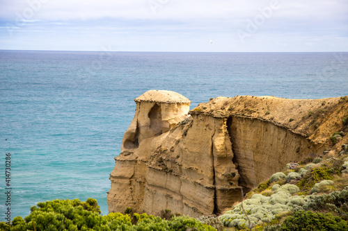 Landscape with limestone rocks in the sea
