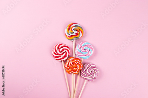 colorful lollipops