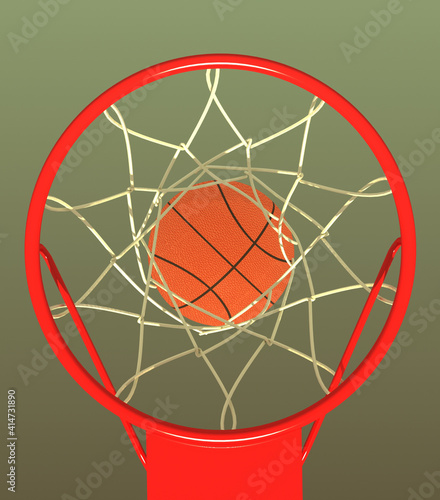 Basketball. Hit in purpose.