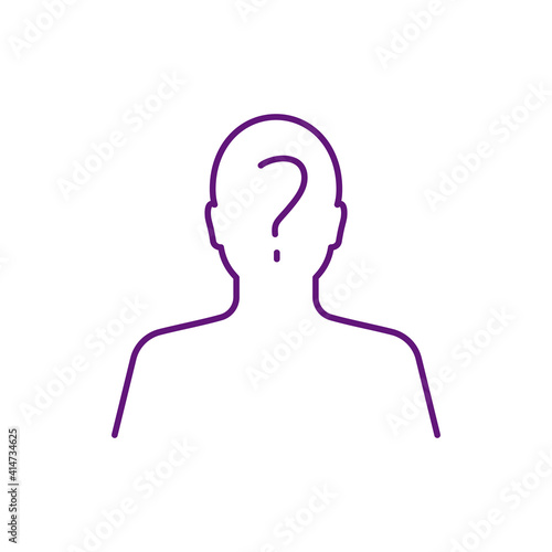 Anonymous face RGB color icon. Unknown, unnamed authorship. Lacking individuality, distinction, recognizability. Unknown person. Anonymous author. Being incognito. Isolated vector illustration