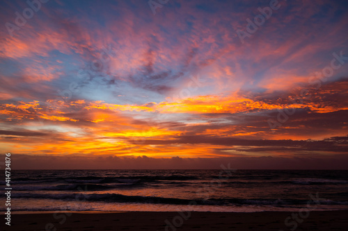 sunset over the sea