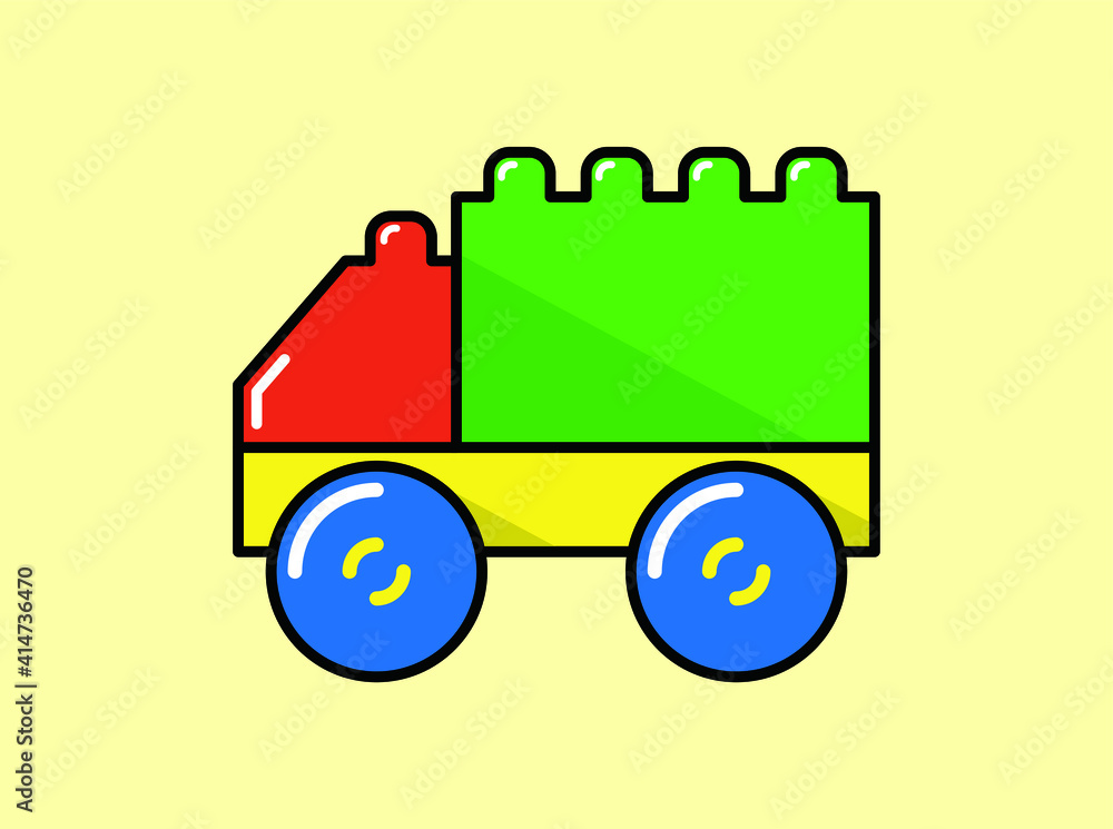 Boxcar toy illustration Boxcar toy illustration