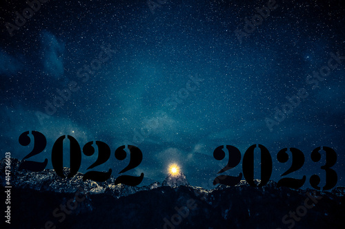 night sky, inscription, 2022, new, year, christmas, happy, new year, holiday, abstract, blue, celebration,