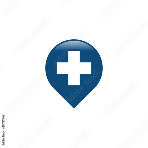 medical location logo symbol design