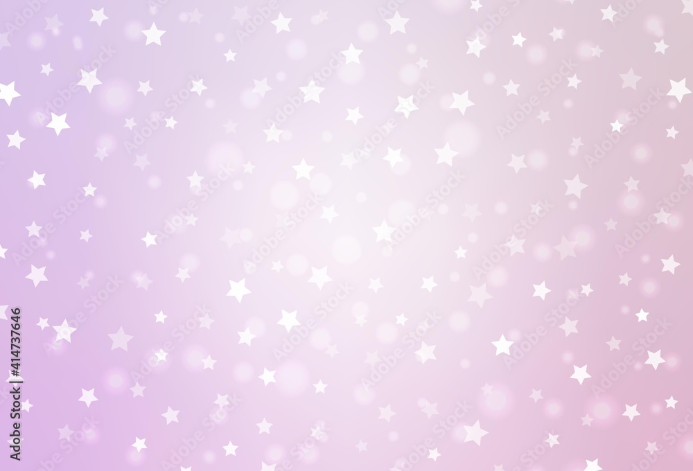 Light Purple vector pattern with christmas snowflakes, stars.