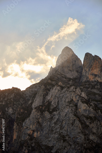 sunset in the mountains