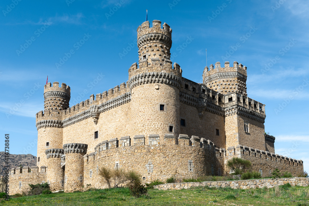 New castle of Manzanares el Real, Madrid province, Spain