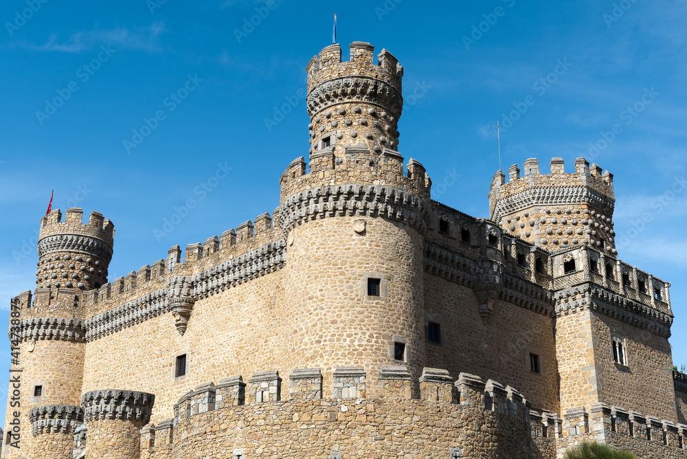 New castle of Manzanares el Real, Madrid province, Spain