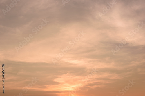 Beautiful clouds and sunset sky background © yotrakbutda
