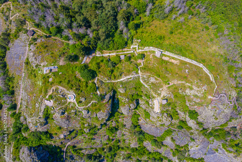 Momchilova krepost fortress in Rhodopes mountains in Bulgaria photo