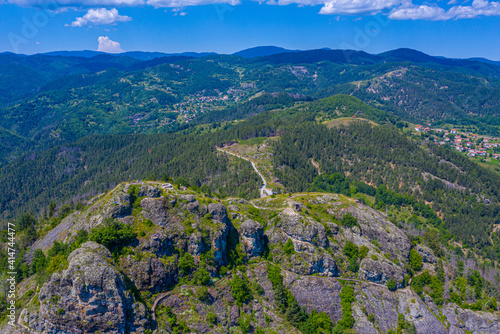 Momchilova krepost fortress in Rhodopes mountains in Bulgaria photo