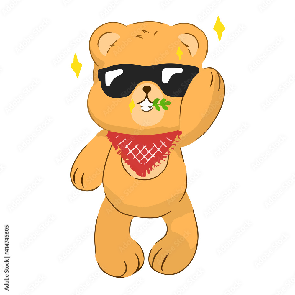 Obraz premium bear with glasses