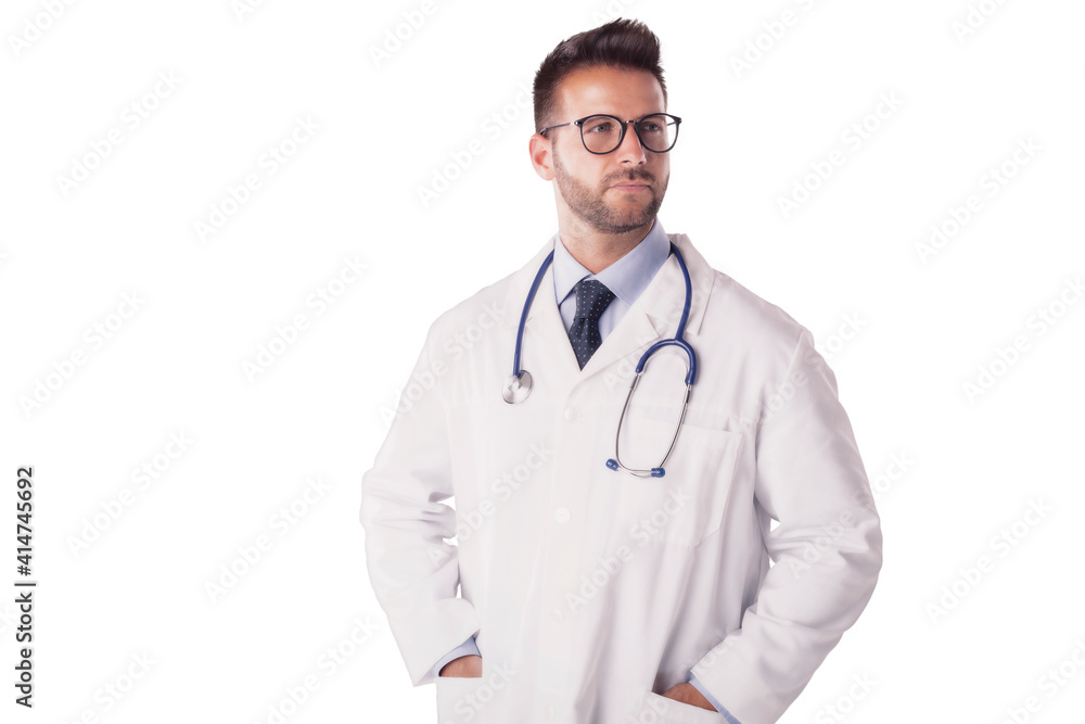 Male doctor studio portrait