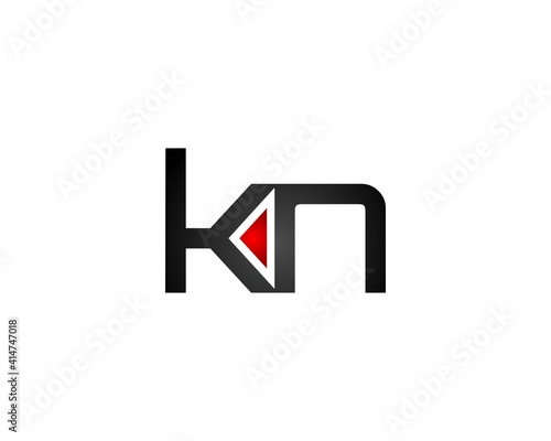 Media Play Letter KN Logo Design