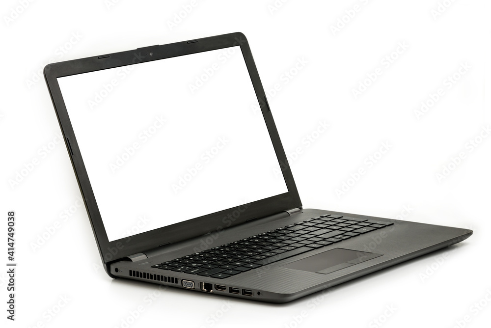 Laptop isolated on white background - front view with clipping path Laptop isolated on white background - front view with clipping path