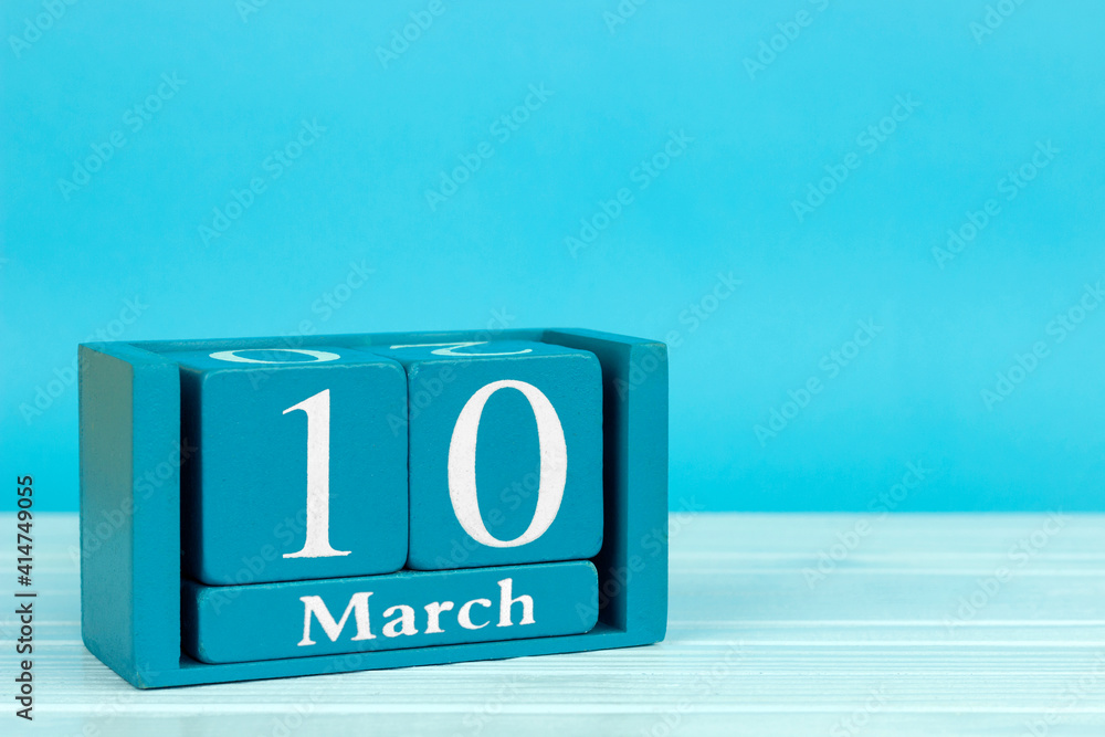 wooden calendar with the date of
March 10 on a blue wooden background, International Bagpipe Day; International Awesomeness Day wooden calendar with the date of
March 10 on a blue wooden background, International Bagpipe Day; International Awesomeness Day