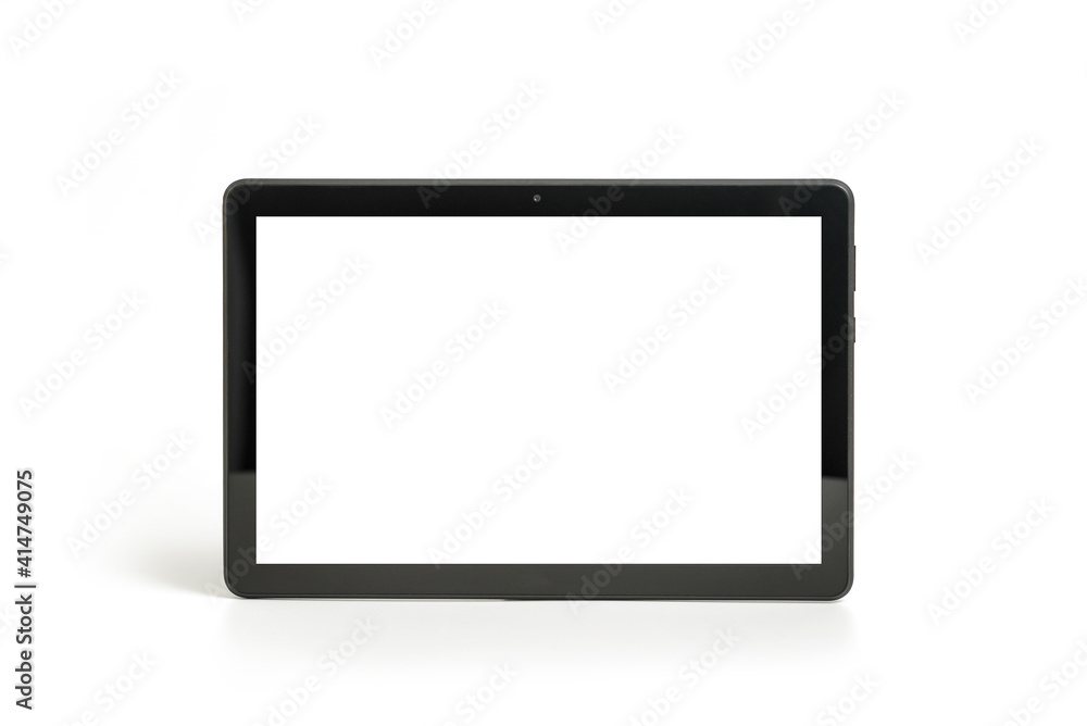 Tablet PC horizontal Isolated on white, front view , include clipping path Tablet PC horizontal Isolated on white, front view , include clipping path