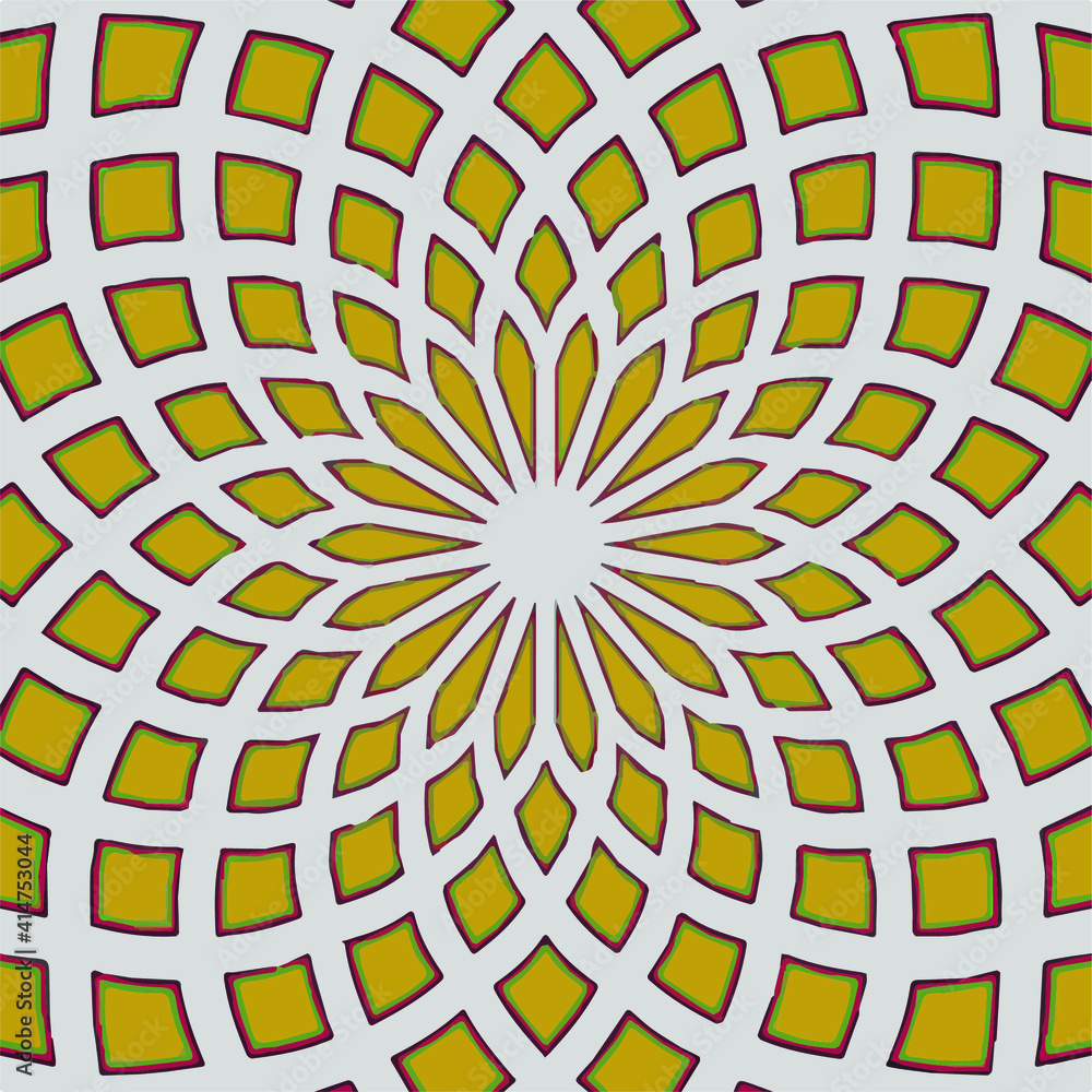 simple mandala with geometric patterns 
