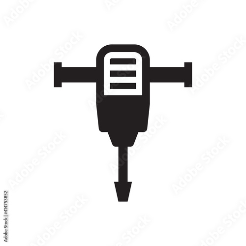 Drill hammer icon - jackhammer icon	
