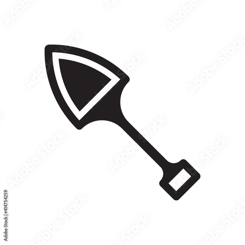 Digging equipment shovel tool icon	