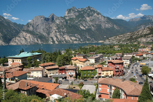 View of Torbole with Lake Garda; Italy; Dolomites