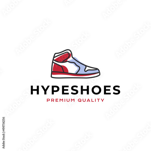 hype shoes logo vector icon illustration line outline style good for your business