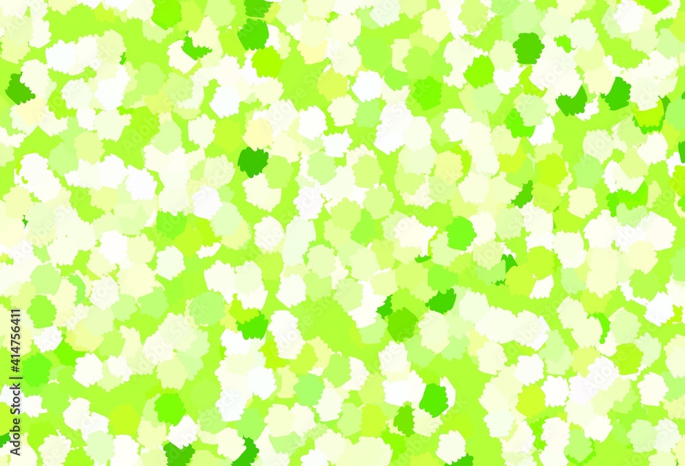 Light Green, Yellow vector pattern with random forms. Light Green, Yellow vector pattern with random forms.