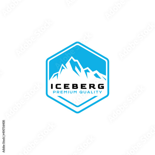 iceberg logo vector icon illustration simple style