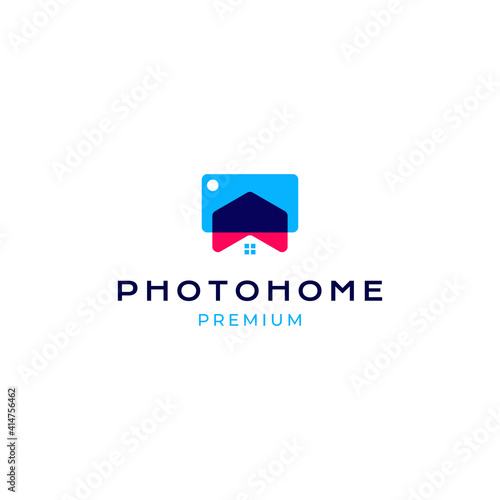 photo home logo vector icon illustration simple style