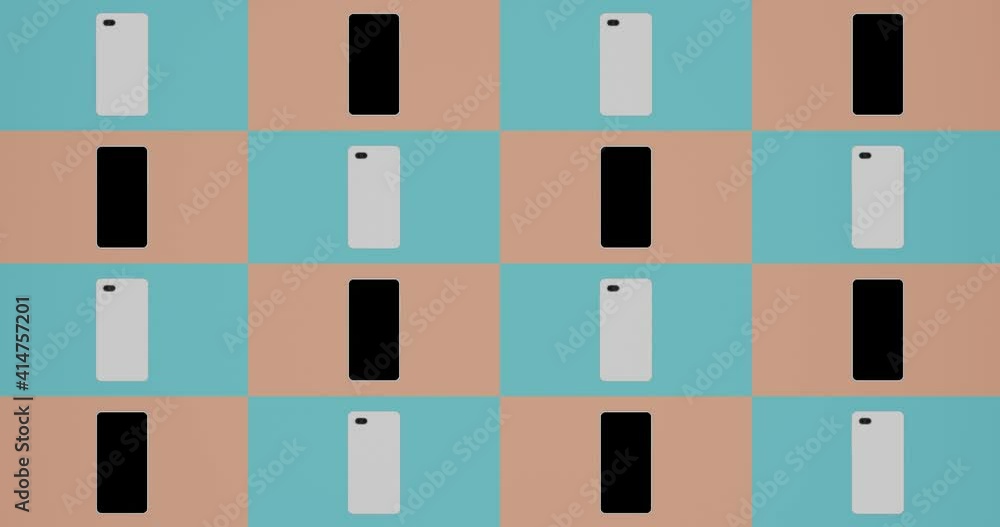 3d render with a background of a mobile phone and tiles in beige blue color 3d render with a background of a mobile phone and tiles in beige blue color