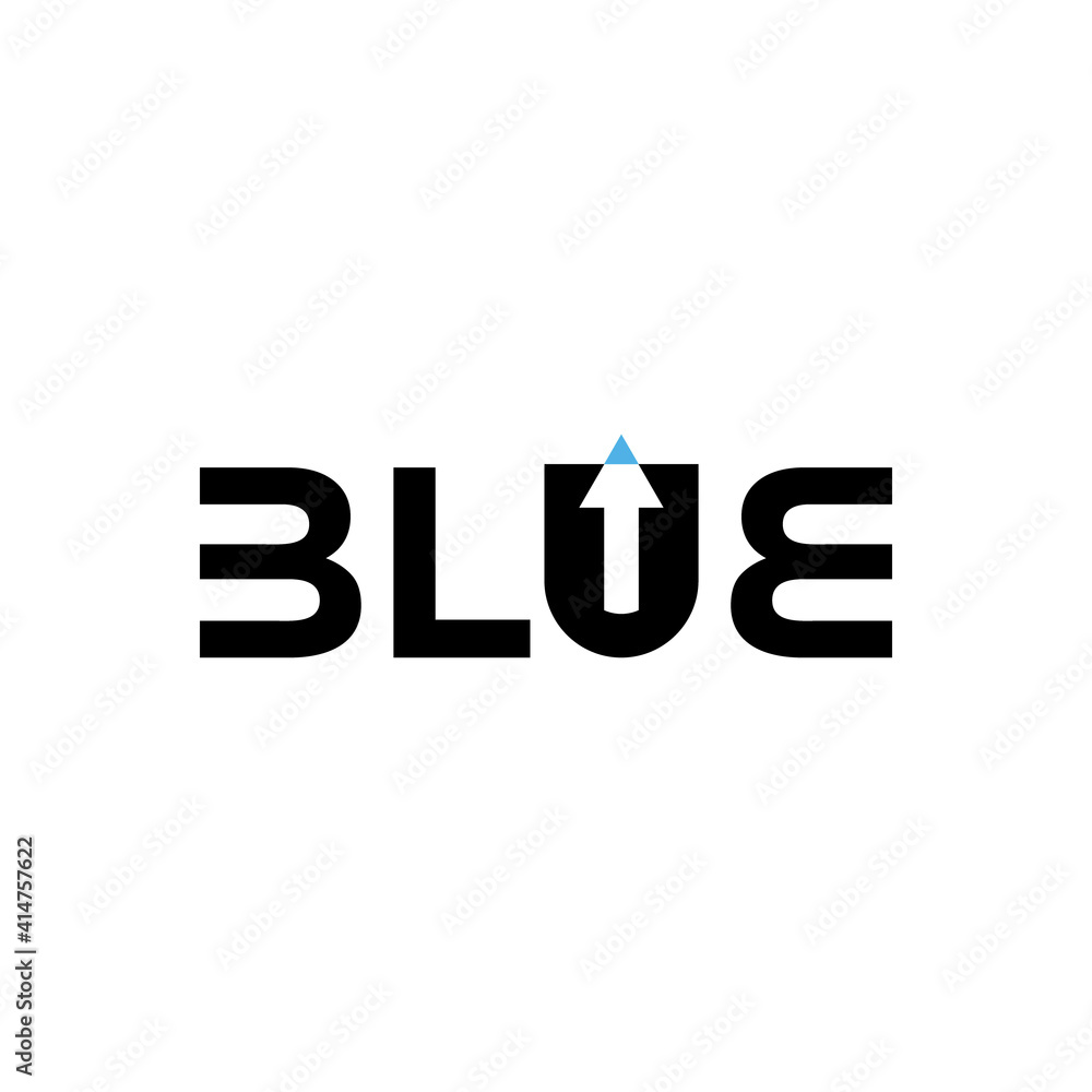 Blue with arrow concept design vector Blue with arrow concept design vector