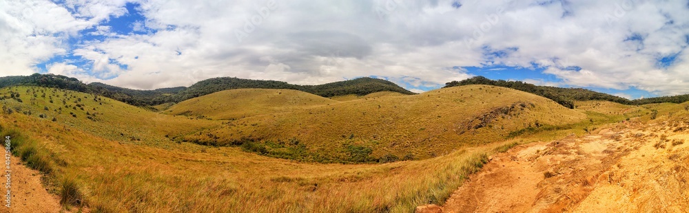 Beautiful Grassland landscape stock photo