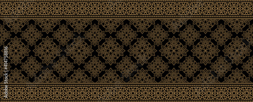 Canvas Print old antique pattern.Grunge oriental caed and cover.