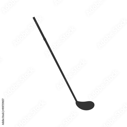 Golf club sport icon vector illustration isolated white tee. Hobby game golf club equipment element design stick design leisure. Metal golfer label retro black emblem icon. Logo shape silhouette