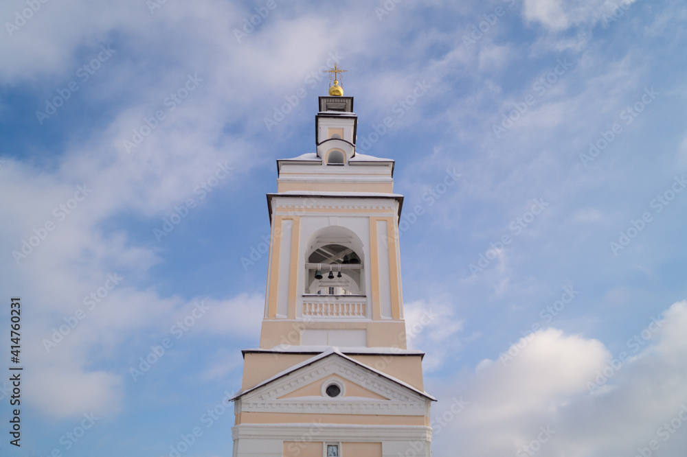 Bryansk, Russia January 2021. Gorno-Nikolsky Diocesan Monastery in Bryansk. 