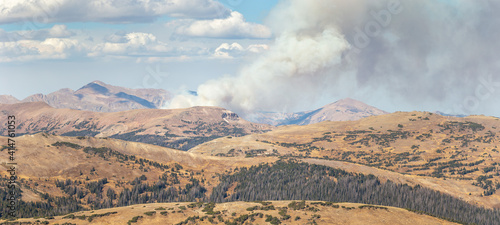 Wildfire in Colorado Rocky Mountains
