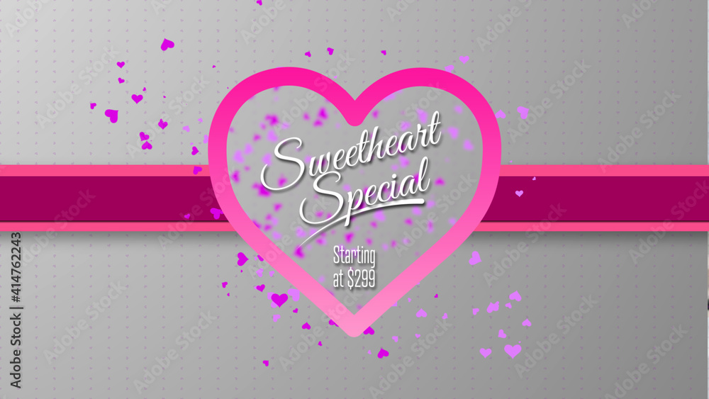 Heart Title Pattern Heart and Particle Title Stock Template | Adobe Stock