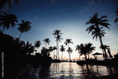 Amazing twilight on a asian tropical sea beach. © De Visu