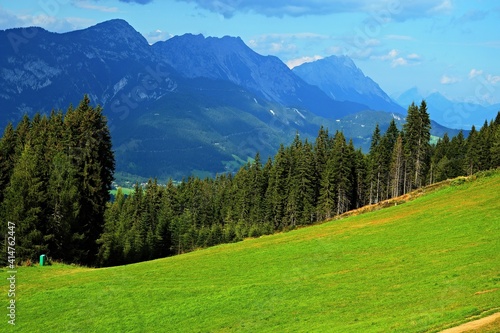 Austrian Alps-view from cable car on Planai