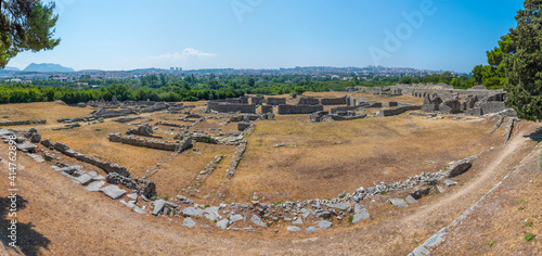 Roman ruins of ancient Salona near Split, Croatia photo