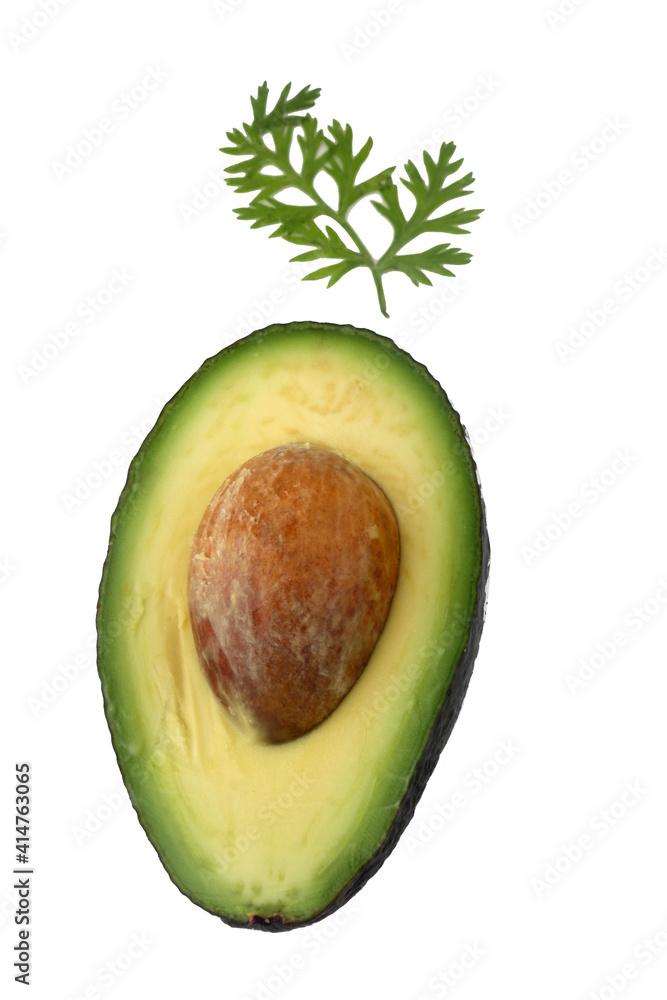Fototapeta premium sliced avocado fruit as ingredient for healthy food