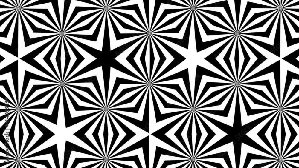 Geometric moving black psychedelic pattern, striped seamless looping background with zig zag and rhombus, trendy elegant ornament Geometric moving black psychedelic pattern, striped seamless looping background with zig zag and rhombus, trendy elegant ornament