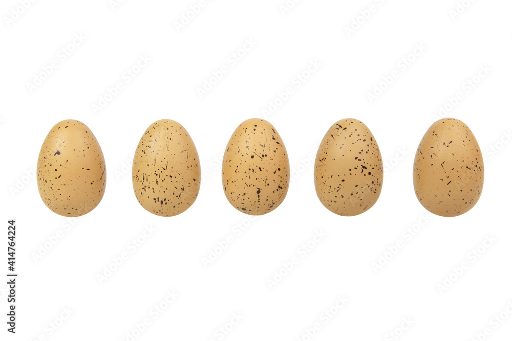 Chicken eggs in dots for easter isolated on the white background Chicken eggs in dots for easter isolated on the white background