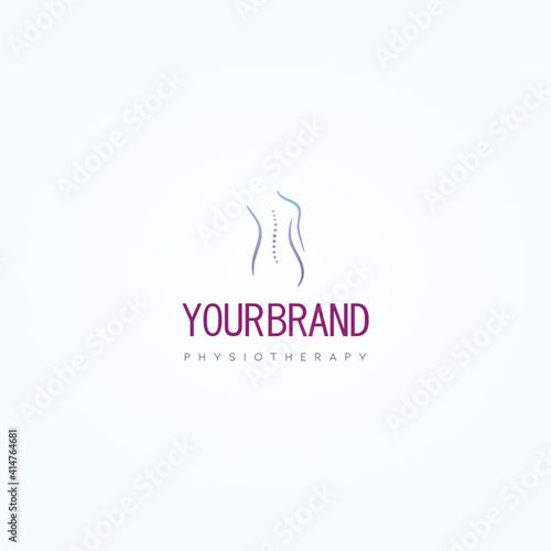 
logo for physiotherapy with applied human anatomy