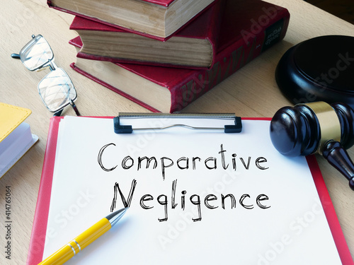 Comparative Negligence is shown on the conceptual photo using the text photo