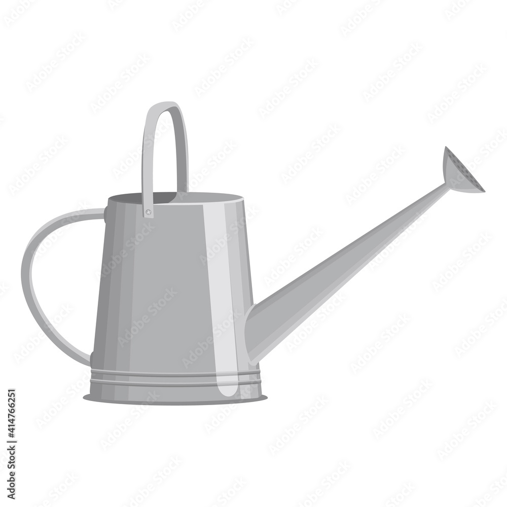 Watering can galvanized. Cartoon flat style Watering can galvanized. Cartoon flat style