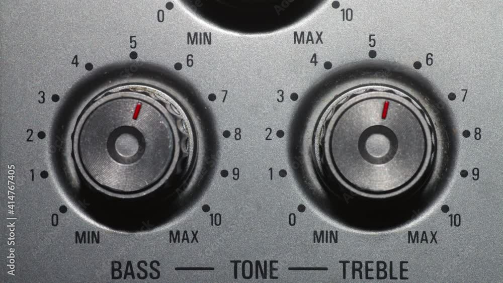 Stop Motion Animation of Bass and Treble Tone Dials on Radio Stop Motion Animation of Bass and Treble Tone Dials on Radio