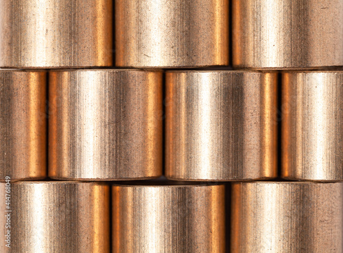 Copper alloy texture. Sleeve bronze bearings photo