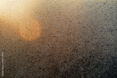 Water drops on the window, texture of condensation.
