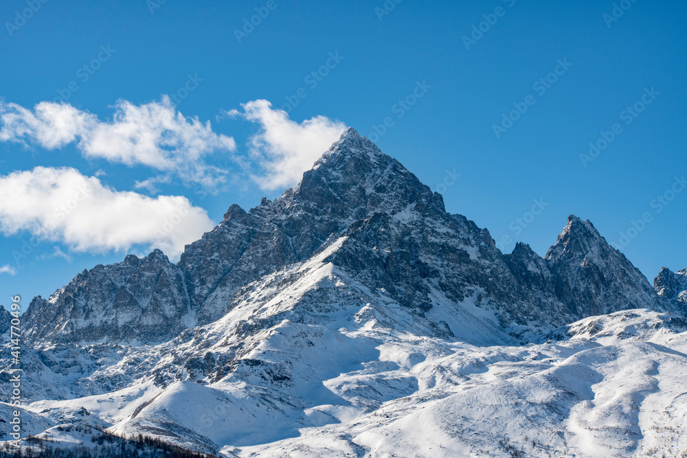 Monviso mountain in Piedmont alps
